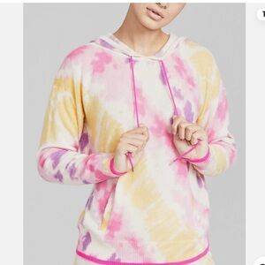 Charter Club Multicolor Tie-Dye Cashmere Hoodie